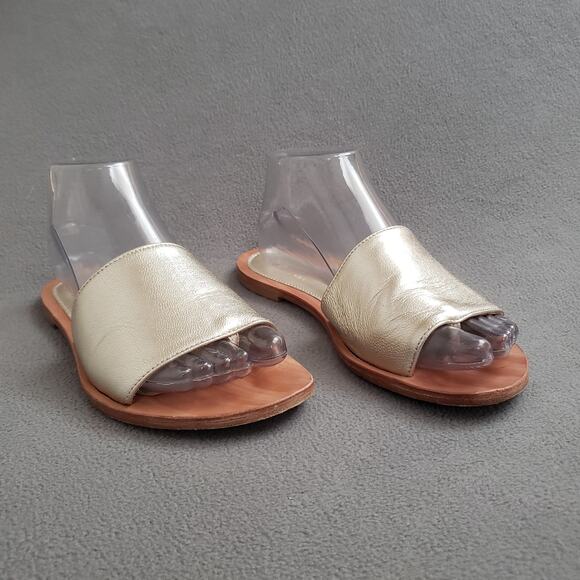 CoRNETTI Cossi Sandals in Laminate Gold Size 38 CORR-WZ122 - Picture 1 of 14